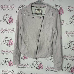 Saturday Sunday Light Gray Jacket comfy sweater zip up grey blazer style coat